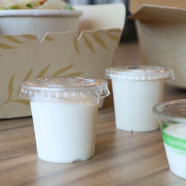 1 oz Compostable PLA Lids | Hot Food Safe to 220°F | Freezer-Safe Meal Prep