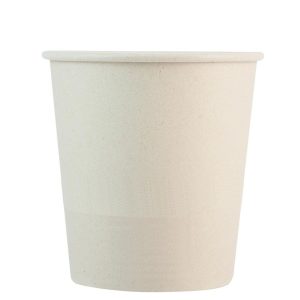 Pla-lined 10 oz compostable hot cup, PFAS-free, single product shot