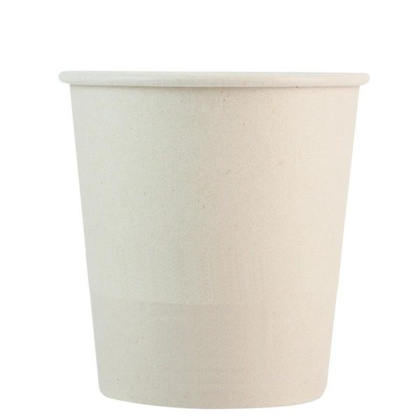 Pla-lined 10 oz compostable hot cup, PFAS-free, single product shot