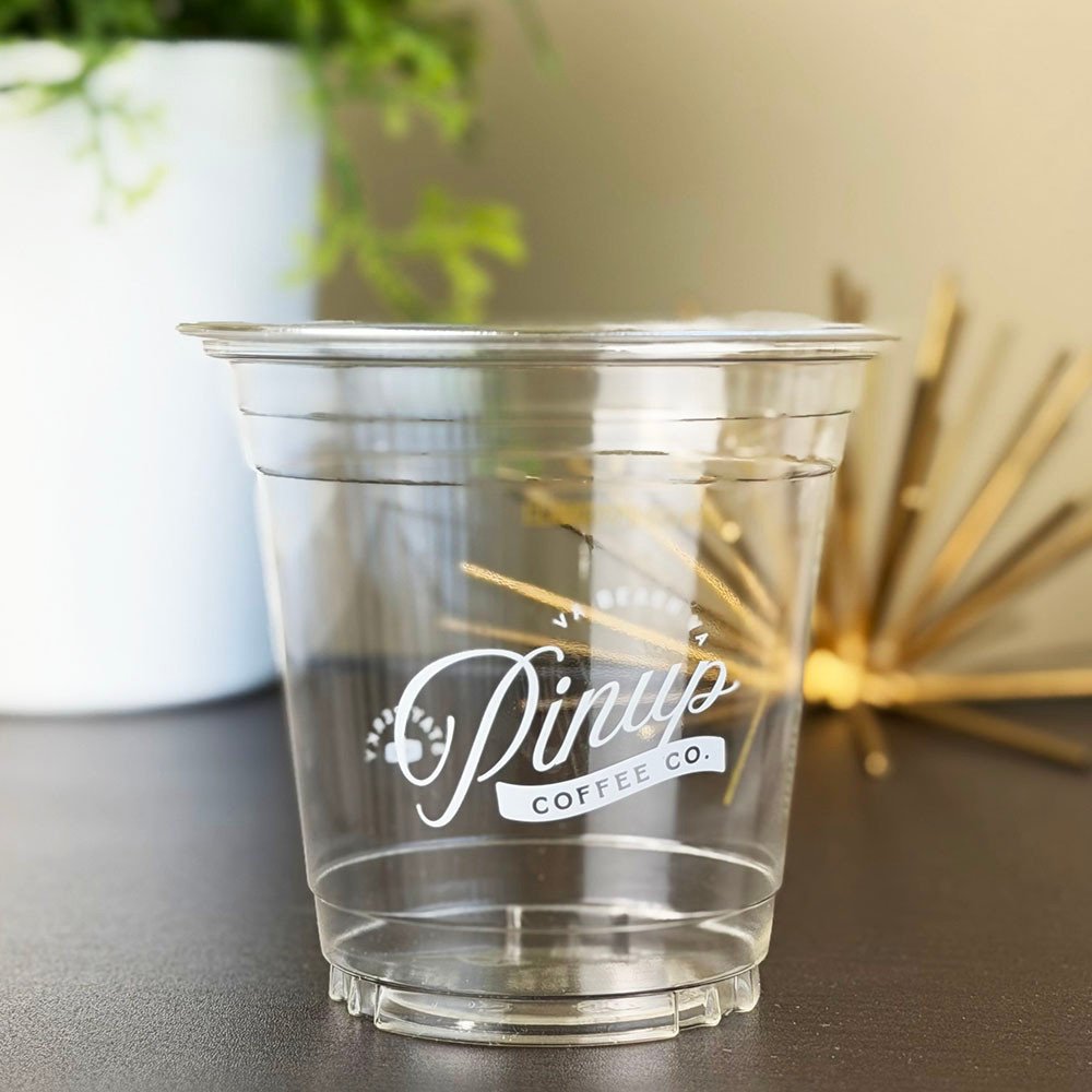 12 oz compostable cold cup with food serving example