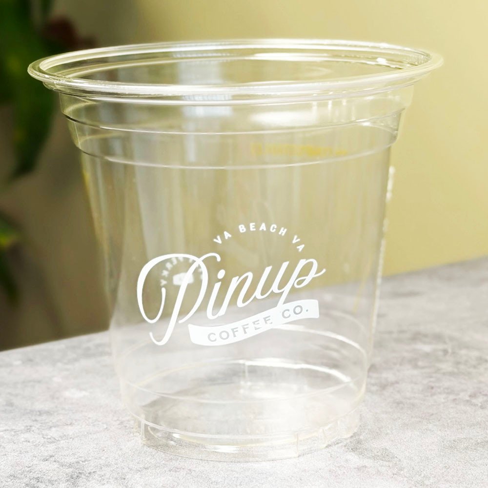 12 oz PLA Bioplastic Cold Cups for Coffee Shops & Beverage Service