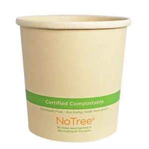 Compostable 16 oz White Paper Bowls for Foodservice & Catering