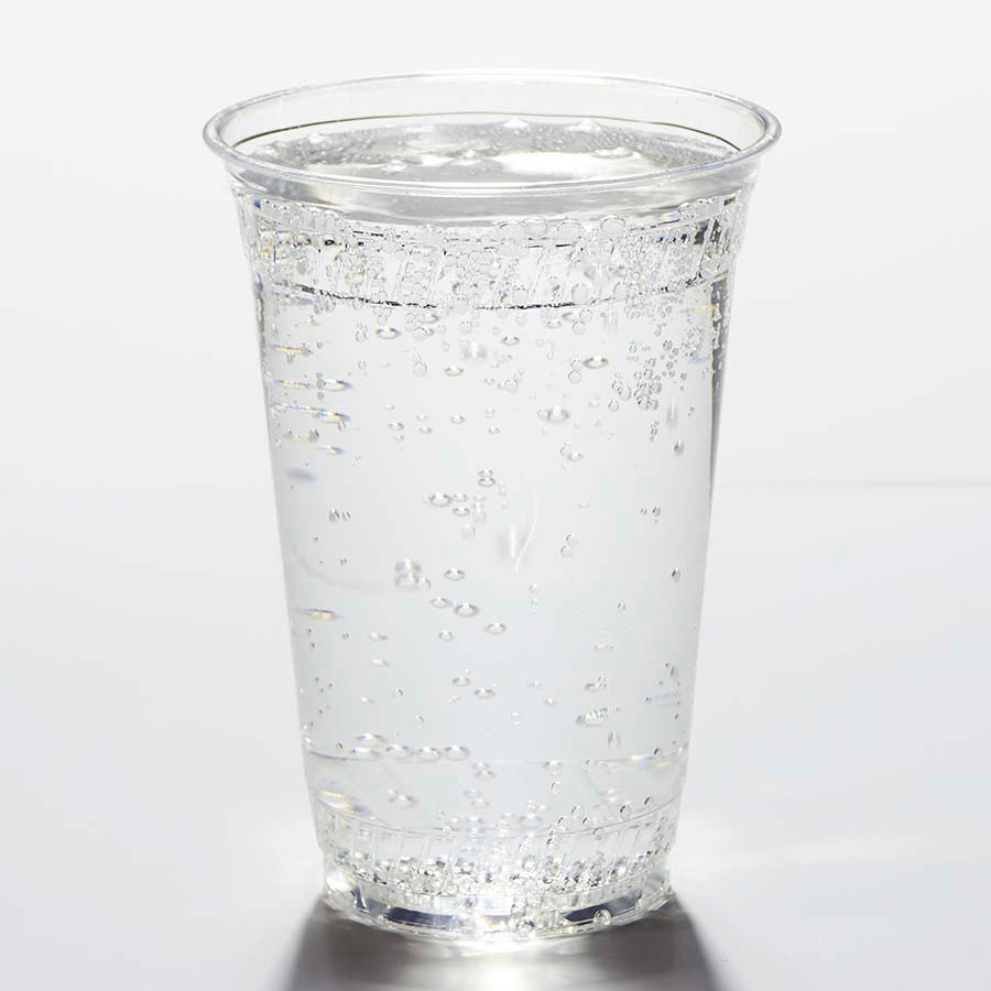20 oz compostable cold cup with food serving example