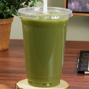 20 oz compostable cold cup, PFAS-free, single product shot