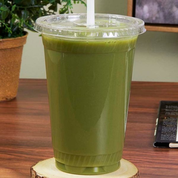 20 oz compostable cold cup, PFAS-free, single product shot