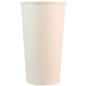 Pla-lined 20 oz compostable hot cup, PFAS-free, single product shot