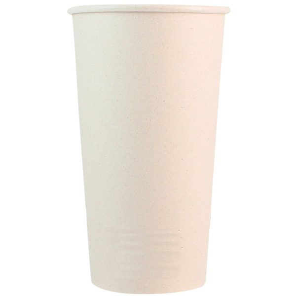 Pla-lined 20 oz compostable hot cup, PFAS-free, single product shot