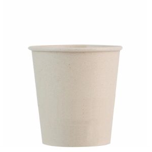 Pla-lined 4 oz compostable hot cup, PFAS-free, single product shot