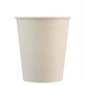 Pla-lined 6 oz compostable hot cup, PFAS-free, single product shot