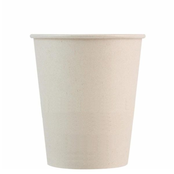 Pla-lined 6 oz compostable hot cup, PFAS-free, single product shot