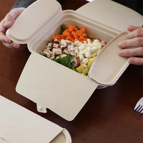 64 oz Compostable Food Containers, Hot Food Safe to 200°F