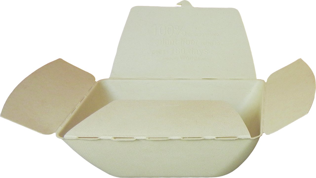 64 oz Compostable Food Containers, Hot Food Safe to 200°F