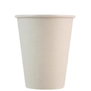 Pla-lined 8 oz compostable hot cup, PFAS-free, single product shot