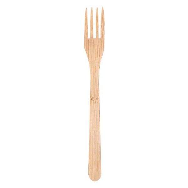 Compostable 8" Premium Bamboo Forks | Hot Food Safe to 220°F
