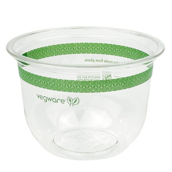 10 oz compostable deli container, PFAS-free, single product shot