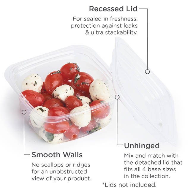 12 oz compostable deli container in foodservice setting