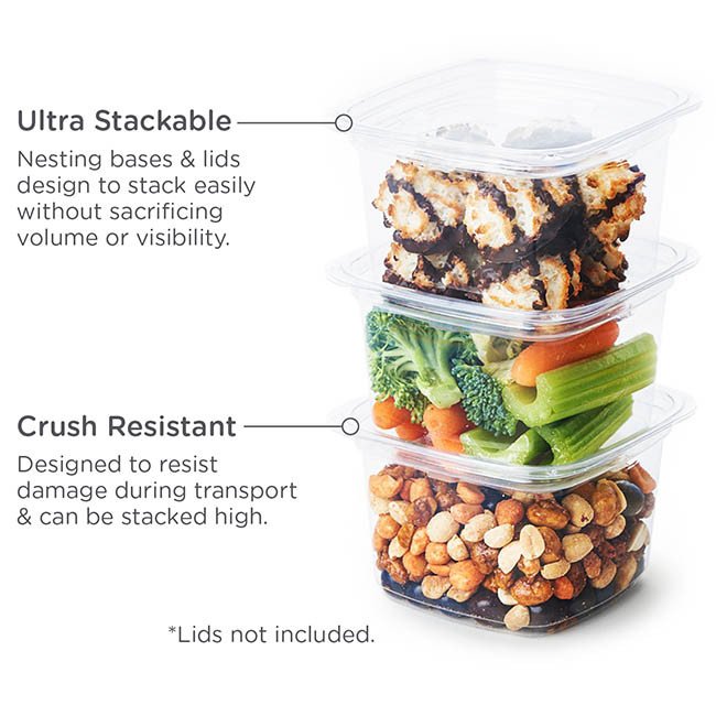 16 oz compostable deli container in foodservice setting