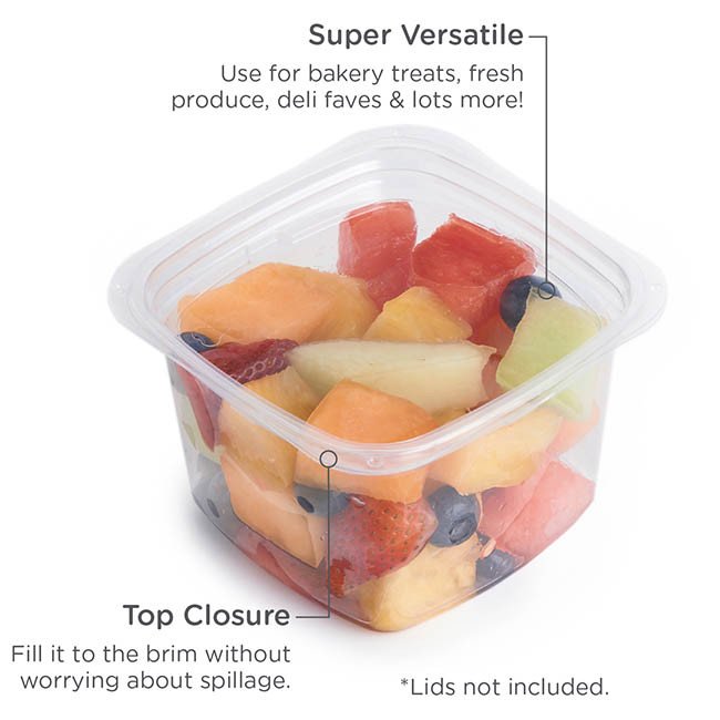 16 oz compostable deli container TÜV Austria compostable certification badge