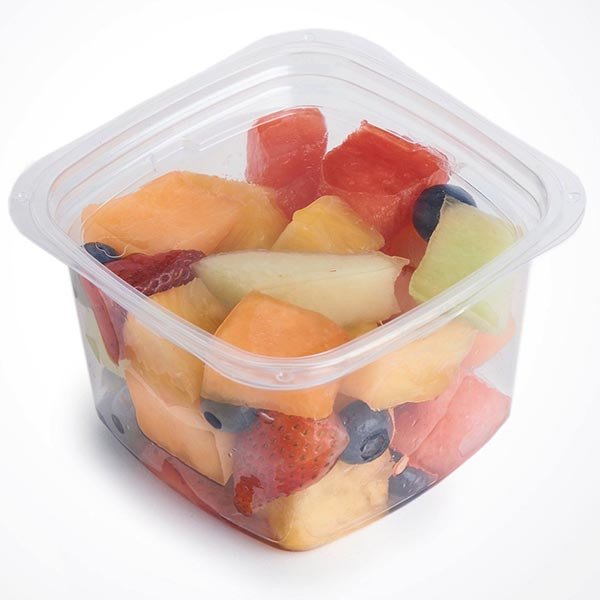 16 oz compostable deli container, PFAS-free, single product shot