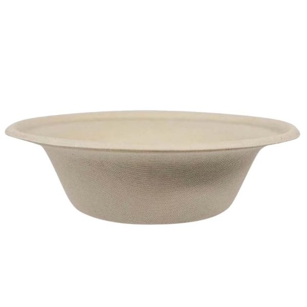 11.5 oz compostable fiber bowl, PFAS-free, single product shot