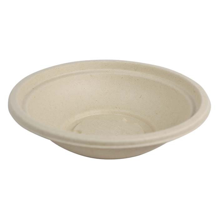 16 oz compostable fiber bowl with food serving example