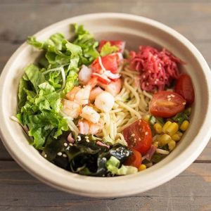 16 oz compostable fiber bowl, PFAS-free, single product shot