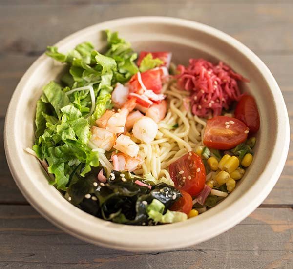 16 oz compostable fiber bowl, PFAS-free, single product shot