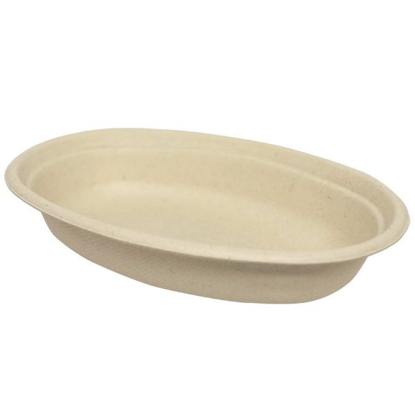 18 oz compostable fiber bowl, PFAS-free, single product shot