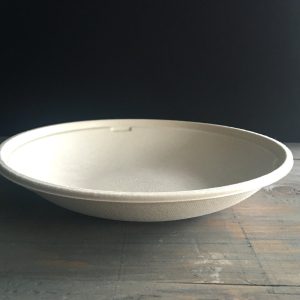 36 oz compostable fiber bowl, PFAS-free, single product shot