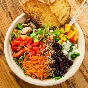 40 oz compostable fiber bowl alternate angle product view