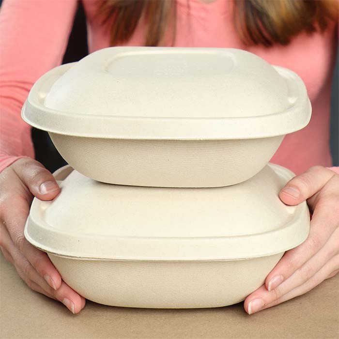 48 oz Compostable Fiber Bowls for Salads, Burritos & Hot Bowls - image 2