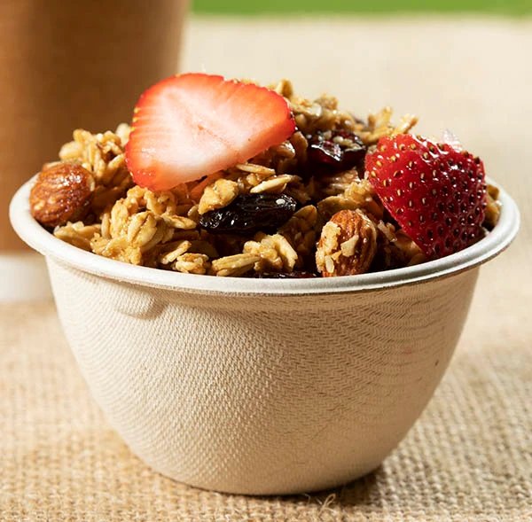 6 oz compostable fiber bowl alternate angle product view