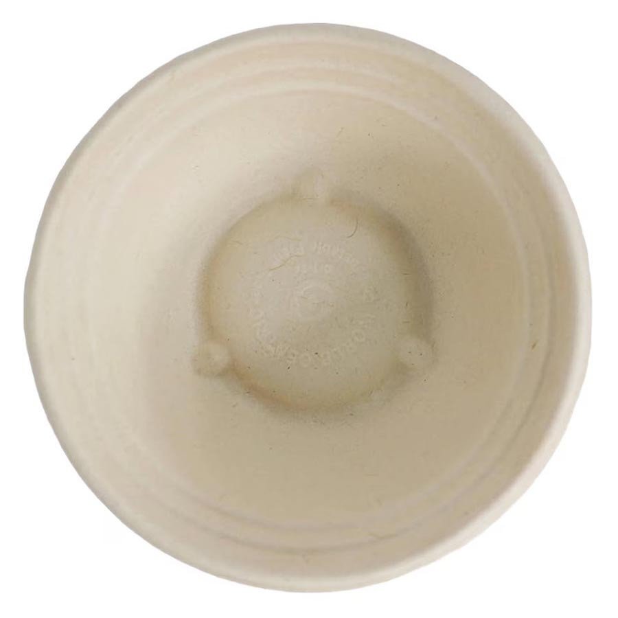 8 oz compostable fiber bowl with food serving example