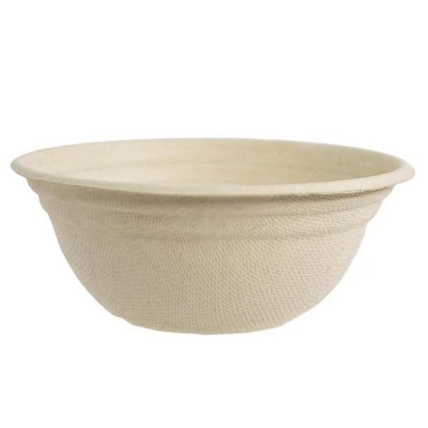 8 oz compostable fiber bowl, PFAS-free, single product shot