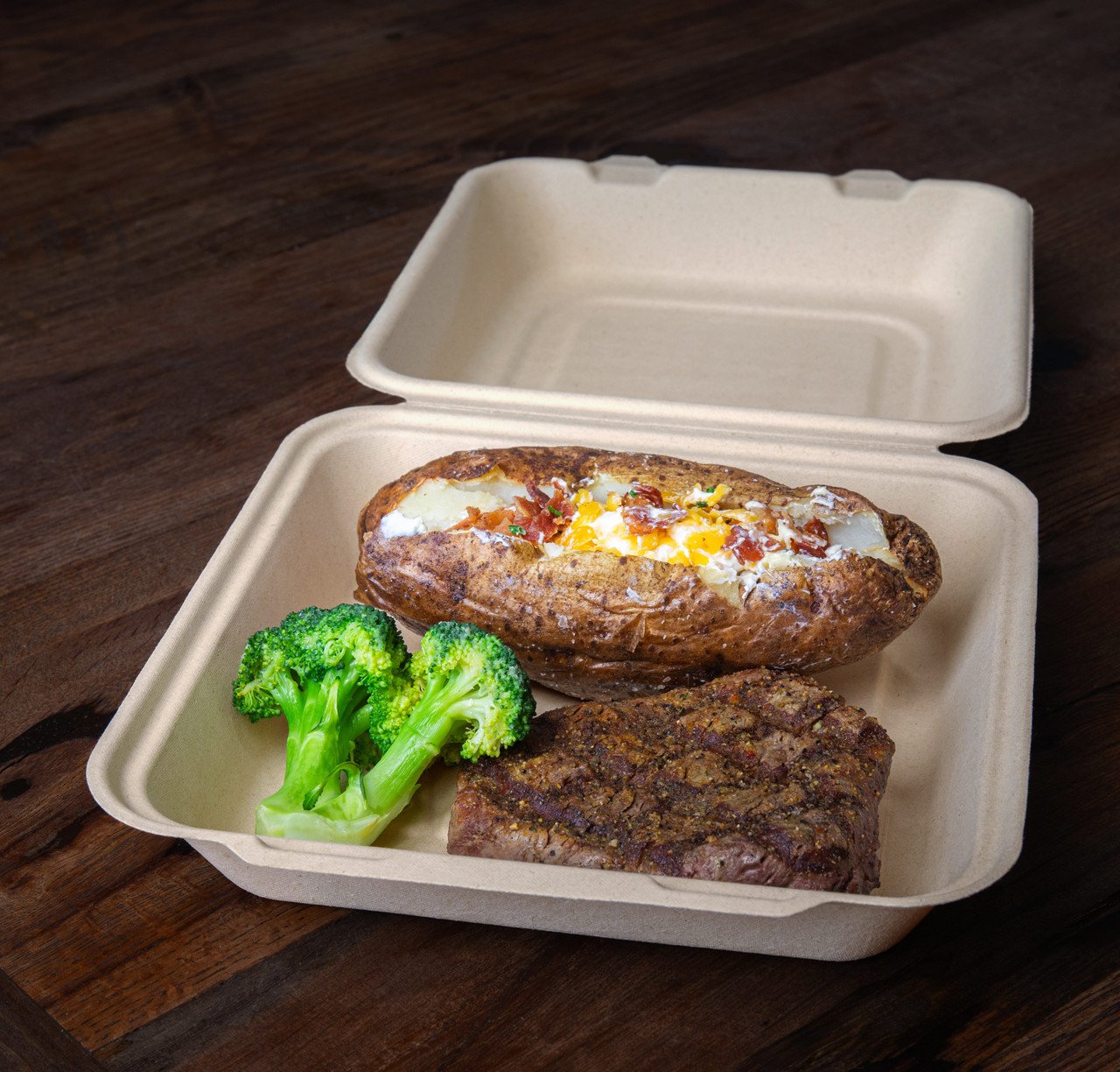Compostable Fiber Clamshell Containers — Hot Food Safe to 200°F - image 7