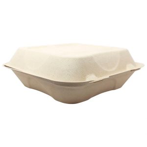 Microwave & Freezer Safe Compostable Fiber Clamshell Containers for Takeout & Quick-Service - image 1