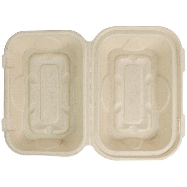 PLA-Lined Plant Fiber Fiber Clamshell Containers for Takeout & Quick-Service - image 2