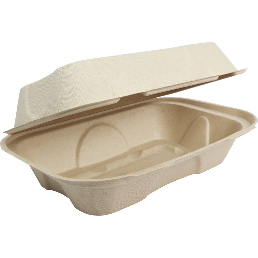 PLA-Lined Plant Fiber Fiber Clamshell Containers for Takeout & Quick-Service - image 3