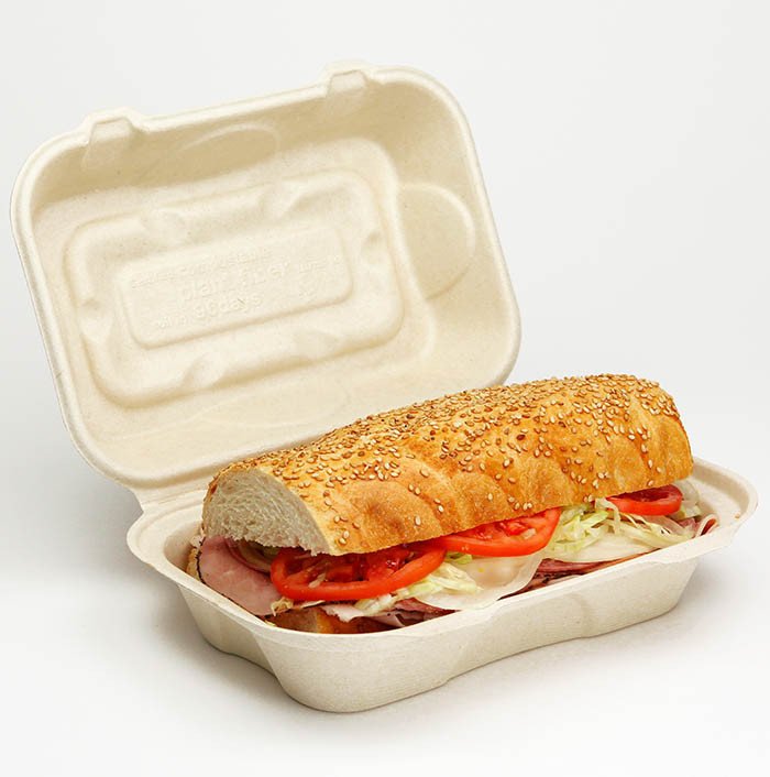 PLA-Lined Plant Fiber Fiber Clamshell Containers for Takeout & Quick-Service - image 7