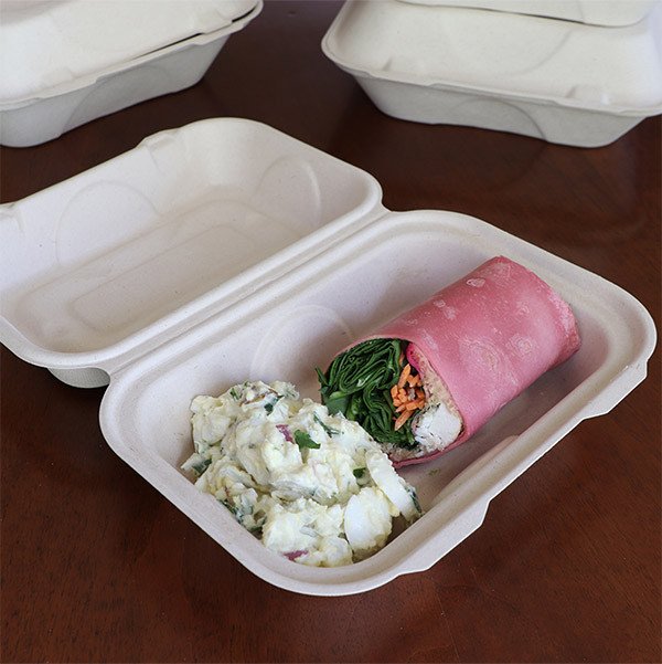 PLA-Lined Plant Fiber Fiber Clamshell Containers for Takeout & Quick-Service - image 1