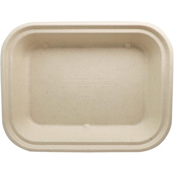 36 oz Compostable Fiber Lunch Trays for Schools, Cafeterias & Catering - image 2