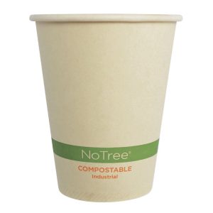 PLA-Lined 8 oz Compostable Hot Cups, Hot Food Safe to 220°F - image 1