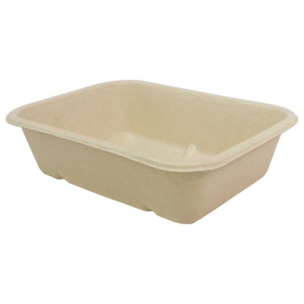 20 oz Compostable Fiber Lunch Trays — Hot Food Safe to 220°F - image 1