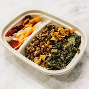 24 oz compostable fiber lunch tray alternate angle product view
