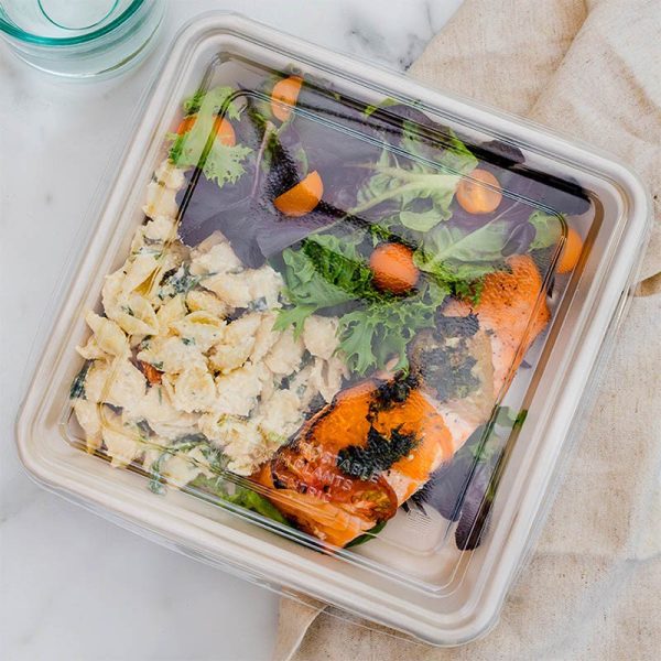 Hot Food to 220°F Compostable Fiber Lunch Trays for Schools, Cafeterias & Catering - image 1