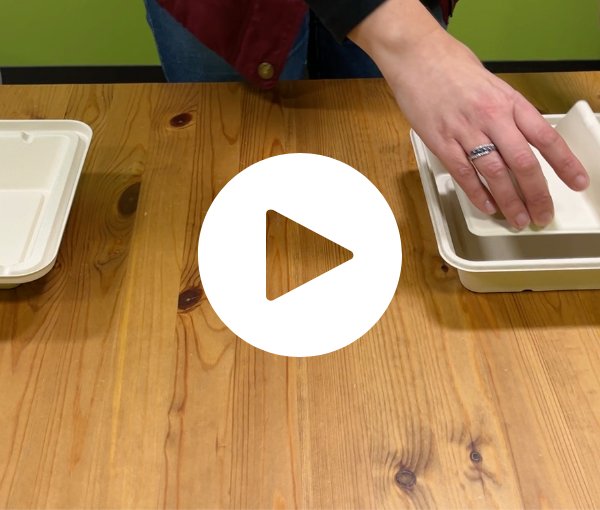 Compostable Fiber Lunch Trays, Hot Food Safe to 220°F - image 1
