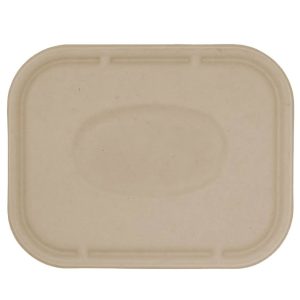 Compostable fiber lunch tray, PFAS-free, single product shot
