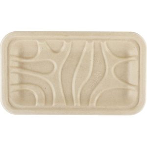PLA-Lined Compostable Fiber Lunch Trays, Hot Food Safe to 220°F - image 1