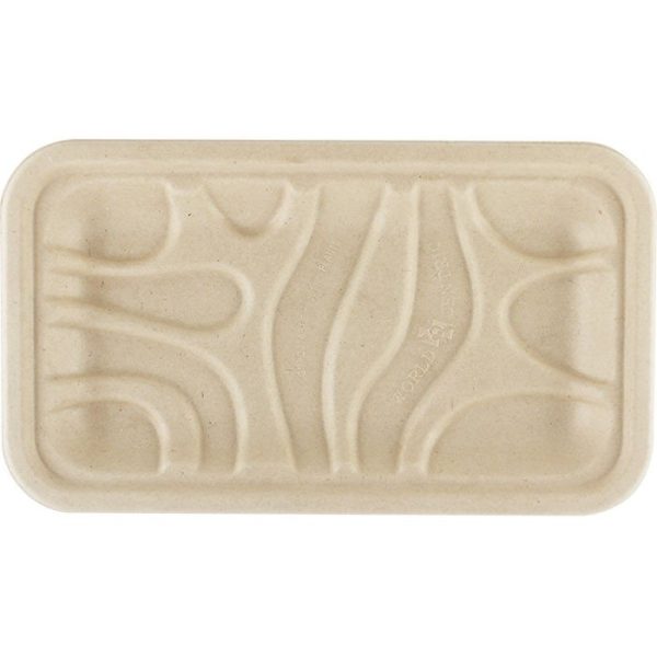 PLA-Lined Compostable Fiber Lunch Trays, Hot Food Safe to 220°F - image 1