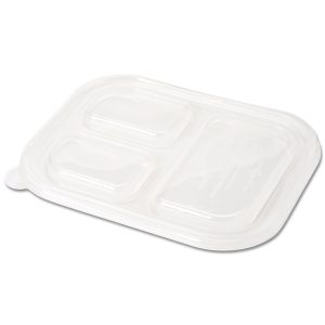 Compostable Fiber Lunch Trays, Hot Food Safe to 220°F - image 1